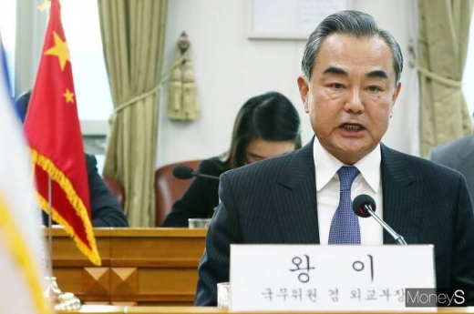 왕이 중국 외교담당 국무위원 겸 외교부장이 4일 서울 종로구 세종대로 외교부에서 열린 한-중 외교장관 회담에 참석해 발언하고 있다. /사진=임한별 기자