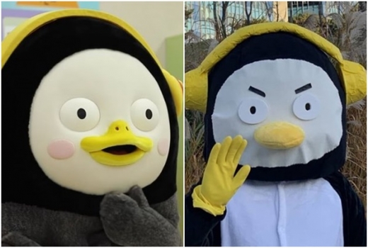 펭수와 펑수. /사진=EBS '자이언트 펭TV' 캡처, 인사처 인스타그램