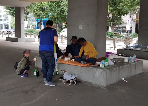 노숙인. /사진=성남시 제공   