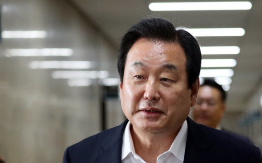 김무성 자유한국당 의원이 서울 여의도 국회에서 열린 원내대표-중진의원 연석회의에 참석하고 있다. /사진=뉴스1
