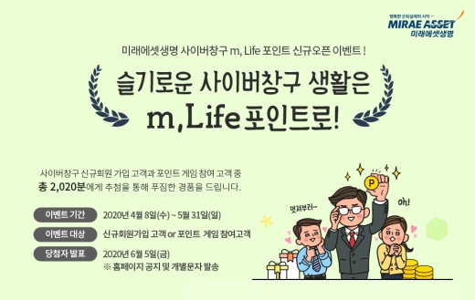 미래에셋생명, 사이버창구에 '엠라이프 포인트제' 도입