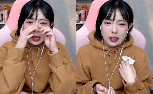 인터넷 방송인 잼미가 악플로 심적 고통을 겪으며 방송 활동을 중단하겠다는 뜻을 전했다. /사진=인터넷 방송 캡처  