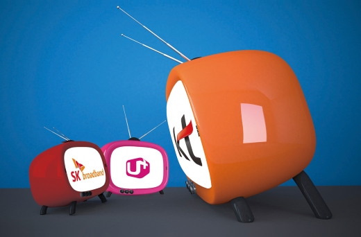 이통3사가 서비스 중인 IPTV가 2019년 12월 기준 1683만2979명의 가입자를 보유해 50.1%의 점유율을 기록했다. /그래픽=김민준 기자