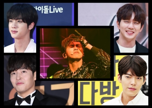 인성갑 연예인은 누가 있을지 알아봤다. 사진은 방탄소년단 진, 유승호, 김우빈, 강하늘, 유노윤호(왼쪽부터 시계방향). /사진=머니S DB