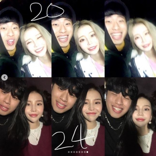 가수 오반이 여자친구의 얼굴을 공개하며 열애 사실을 밝혔다. /사진=오반 인스타그램