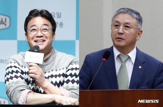 요리연구가 백종원과 함영준 오뚜기 회장이 다시마 어가 살리기에 나섰다. 사진은 백종원(왼쪽) 함영준 오뚜기 회장이다. /사진=뉴시스    
