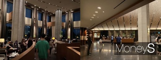 지난 12일 금요일 밤 9시 기자가 신라호텔에 도착했을 때 로비부터 사람들로 붐볐다. /사진=정소영 기자   