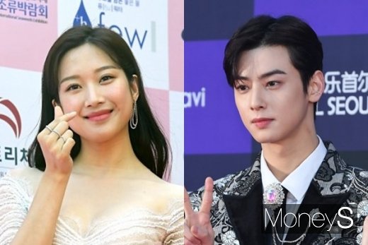 문가영이 웹툰 원작 케이블채널 tvN 새 드라마 '여신강림' 여주인공 물망에 올랐다. 사진은 문가영과 차은우. /사진=장동규 기자