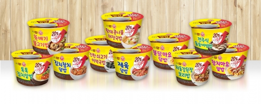 오뚜기가 오뚜기 컵밥 전 제품의 밥의 양을 20% 증량했다. /사진=오뚜기