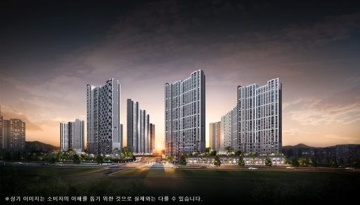 대림건설이 ‘e편한세상 지제역’을 다음달 공급할 예정이다. 사진은 단지 투시도. /사진=대림건설