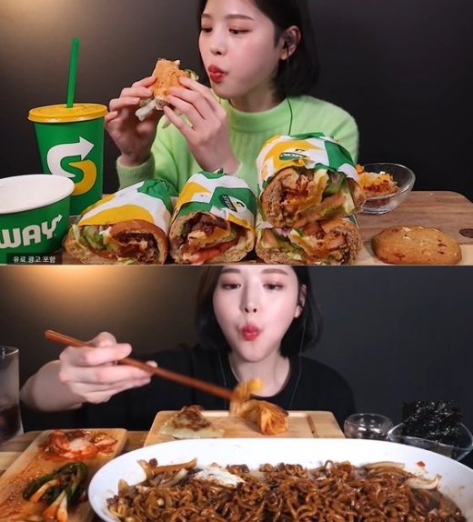 '먹는방송'(먹방) 유튜버 문복희에 대한 누리꾼들의 관심이 뜨겁다. /사진=문복희 유튜브 채널 캡처  