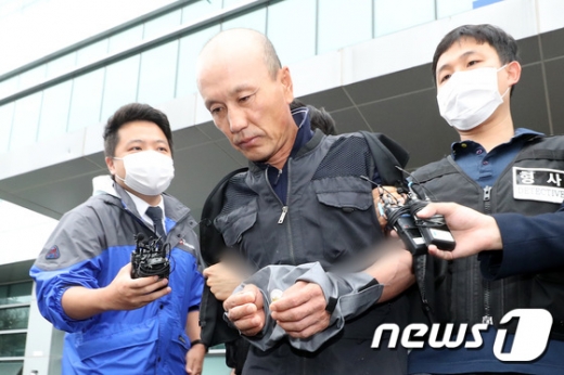 5일 용인 토막 살해사건 피의자 유동수(49)의 얼굴이 공개됐다. /사진=뉴스1    