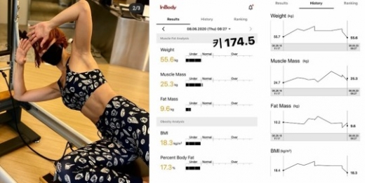 최은경 아나운서가 11일 SNS에 자신의 바디프로필을 공개했다. 사진/최은경 인스타그램