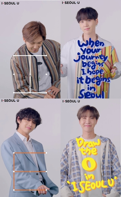 그룹 방탄소년단이 서울시 홍보대사로 나선 가운데 멤버별 홍보 영상이 하나씩 공개되고 있다. /사진=서울시 유튜브 캡처