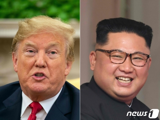 도널드 트럼프 미국 대통령(왼쪽)과 김정은 북한 국무위원장 © AFP=뉴스1
