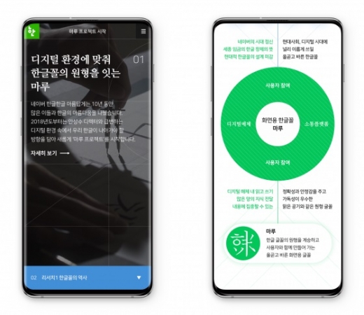 네이버 '마루 부리' 서체