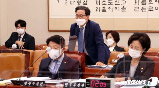 [사진] [국감] 답변하는 심재철 법무부 검찰국장