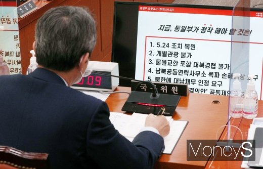[머니S포토] 2020 외통위 종합감사, 통일부 지금 해야할 것은