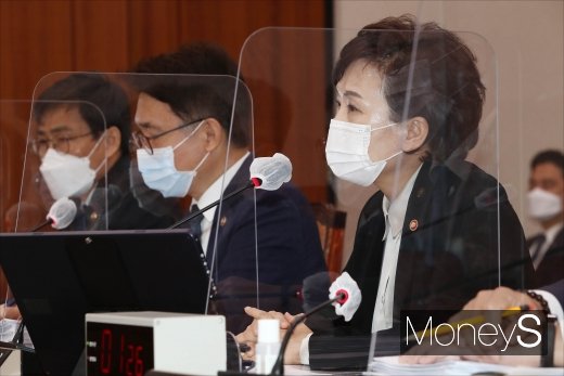 [머니S포토] 김현미 장관 "종부세 완화 지금도 충분"