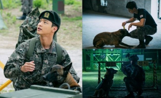 '써치'에 출연중인 배우 장동윤의 군복자태가 훈훈함을 자아낸다. /사진=OCN 제공