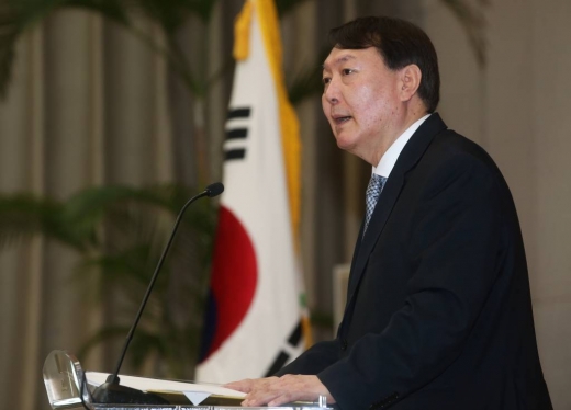 윤석열 검찰총장이 지난 2월 10일 서울 서초동 대검찰청에서 열린 '전국 지검장 및 선거 담당 부장검사 회의'에 참석해 발언을 하고 있다. /사진=머니투데이