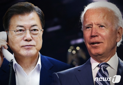 기본적으로 보호무역주의를 강조해 온 트럼프 정부와 달리 바이든 정부는 세계무역기구(WTO)를 기반으로 한 다자무역체제를 신봉한다. 문재인 대통령과 조 바이든 당선인의 모습./사진=뉴스1김일환 디자이너