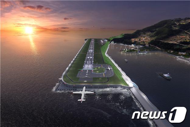2025년 개항을 예정으로 착공에 돌입하는 울릉공항 조감도. /사진=국토부 제공