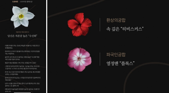꽃으로 알아보는 성향 테스트인 '꽃 테스트'가 화제다./사진=LU42