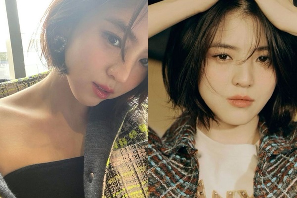 배우 한소희가 단발머리로 변신, 시크함을 과시했다. /사진=한소희 인스타그램