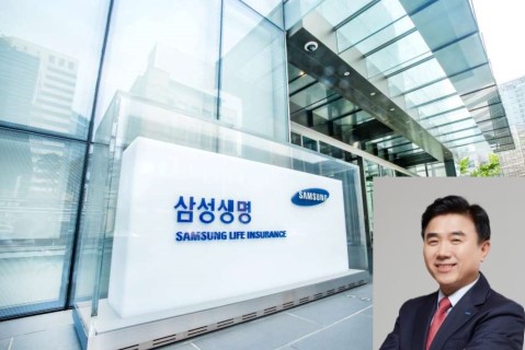 삼성생명이 설계사들의 이탈 방지를 위해 판매 상품의 계약 해지시 환수하는 성과 수당을 줄이기로 했다. 사진은 삼성생명 사옥.(네모 안은 전영묵 사장) / 사진=머니투데이 DB