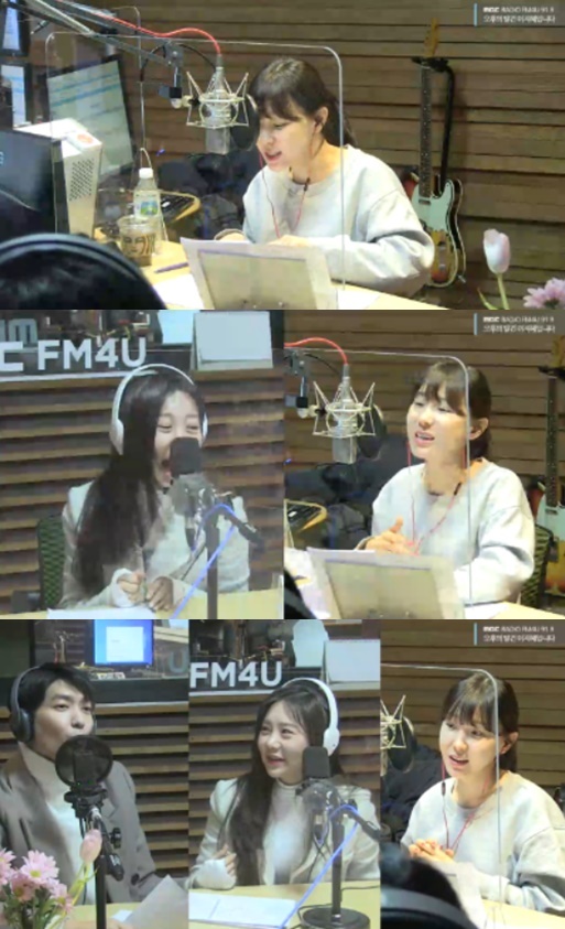 이지혜가 26일 MBC라디오 ‘오후의 발견 이지혜입니다’에서 게스트로 출연한 정모·송하예와 이야기를 나누고 있다. /사진=MBC 라디오 캡처