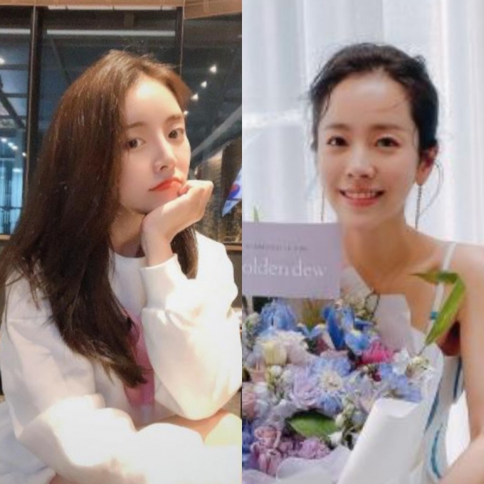트로트가수 설하윤(왼쪽)이 배우 한지민과 닮은꼴 외모로 눈길을 끌었다. /사진=설하윤, 한지민 인스타그램 
