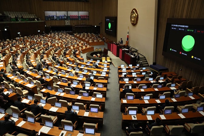 지난 5월 제378회 국회(임시회) 본회의에서 전자서명법 개정안이 가결되는 모습 /사진=뉴스1