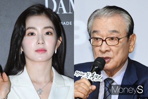 사진은 레드벨벳 아이린(왼쪽)과 배우 이순재. /사진=장동규 기자