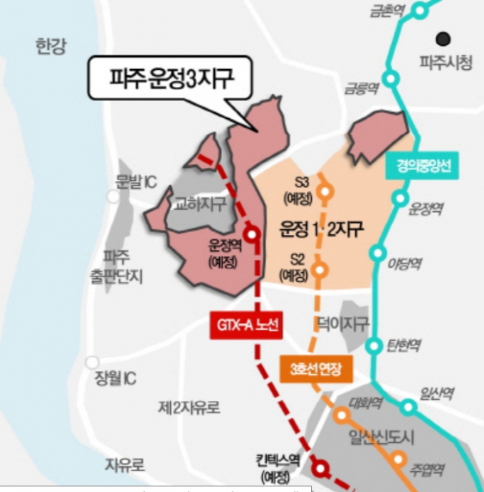 지하철 3호선 일산선 대화~운정~금릉을 잇는 파주연장 사업이 속도를 내고 있다. / 자료제공=국토부