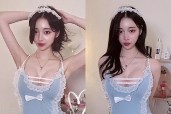 BJ 유화가 아찔한 몸매를 드러낸 채 셀카를 찍었다. /사진=유화 인스타그램