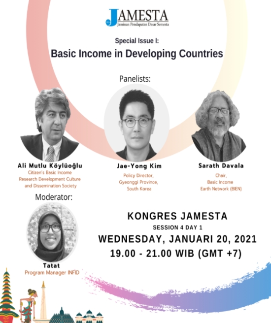 KONGRES JAMESTA 2021 (인도네시아 기본소득협회 제1회 전국 회의) 포스터. / 자료제공=경기도