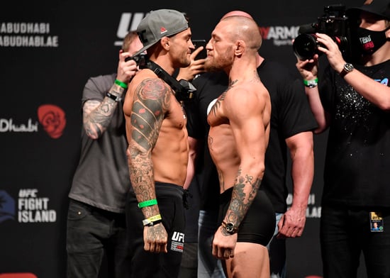 맥그리거(오른쪽)와 포이리에의 UFC 라이트급 경기가 24일 열린다. /사진=로이터통신