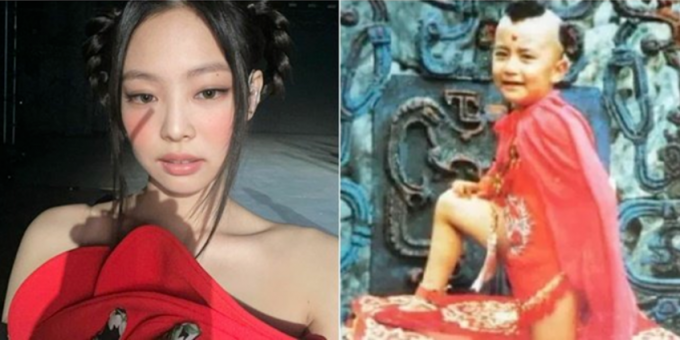 중국 누리꾼들이 제니의 무대 의상을 보고 훙하이얼의 옷을 따라 입었다고 주장했다. /사진=제니 인스타그램 캡처, 중국 웨이보 캡처