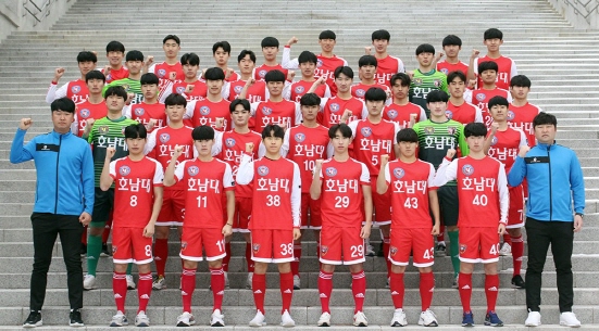호남대 축구부 단체/사진=호남대학교