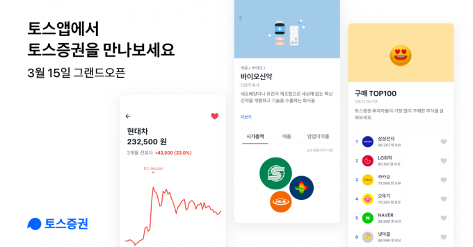 토스증권이 15일 오전 10시부터 MTS(모바일트레이딩시스템)를 전체 공개한다. 해당 서비스는 토스 앱 홈화면 ‘주식’탭을 통해 누구나 이용할 수 있다./사진=토스증권