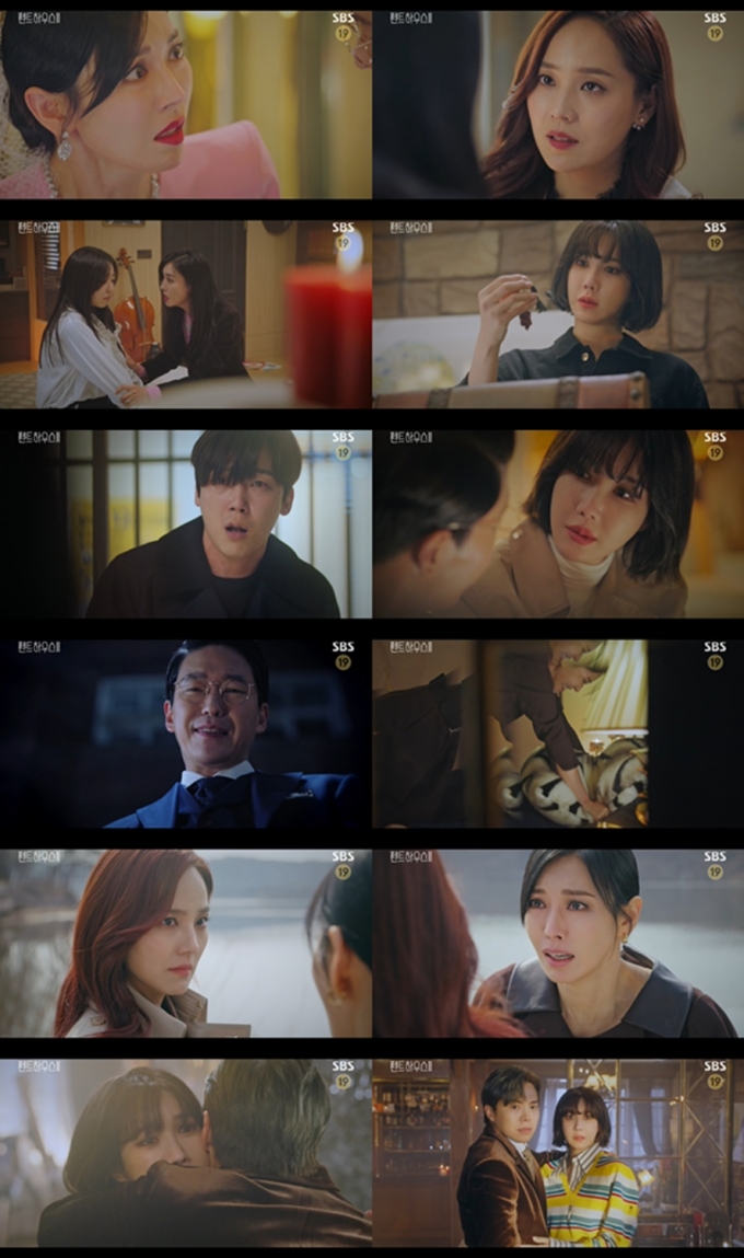 SBS 금토드라마 ‘펜트하우스2’가 ‘배로나 살인사건’에 대해 유진과 김소연이 실마리를 풀어내고 있는 가운데 자체 최고 시청률을 경신했다./사진=SBS ‘펜트하우스2’ 방송분