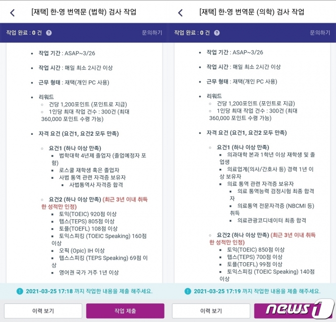 전문 지식이 필요한 데이터 라벨링 작업. 데이터 라벨링 역시 능력과 지식에 따라 작업의 난이도와 수입이 달라져, '인형 눈알 붙이기' 폄하하기는 어려워 보였다. © 뉴스1