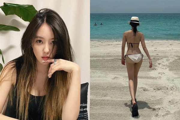 효민의 과감한 비키니 자태가 시선을 사로잡는다. /사진=효민 인스타그램