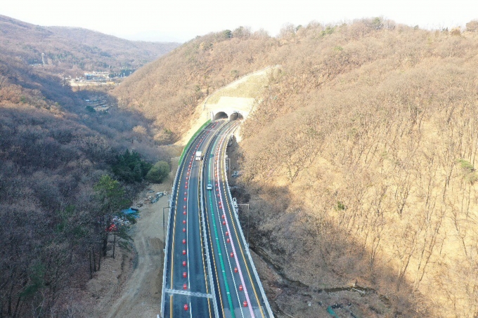 성남~광주 이배재도로 2.24㎞ 확장구간 오는 4월 26일 오후 4시 개통. / 사진제공=성남시