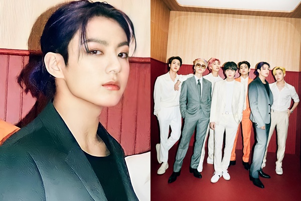 정국의 파격적인 헤어스타일이 눈길을 사로잡았다. /사진=빅히트 뮤직 공식 트위터