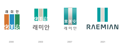 삼성물산의 주거 브랜드 래미안 BI 변화. /사진제공=삼성물산