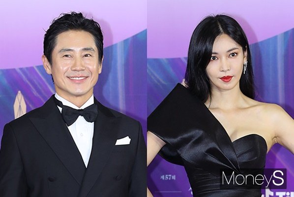 배우 신하균과 김소연이 TV부문 최우수연기상을 수상했다. /사진=백상예술대상 사무국 제공