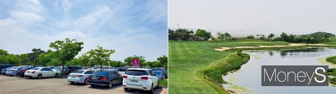 스카이72 골프클럽 하늘코스 주차장과 그라운드 모습./사진=지용준 기자