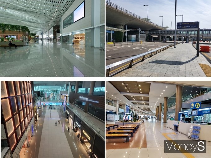 코로나19로 어려움을 겪고 있는 인천국제공항 내 시설 모습./사진=지용준 기자